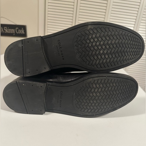 Cole Haan Boots Womens 8.5 Black Harrington Leather Riding Boots Knee High - Picture 8 of 8